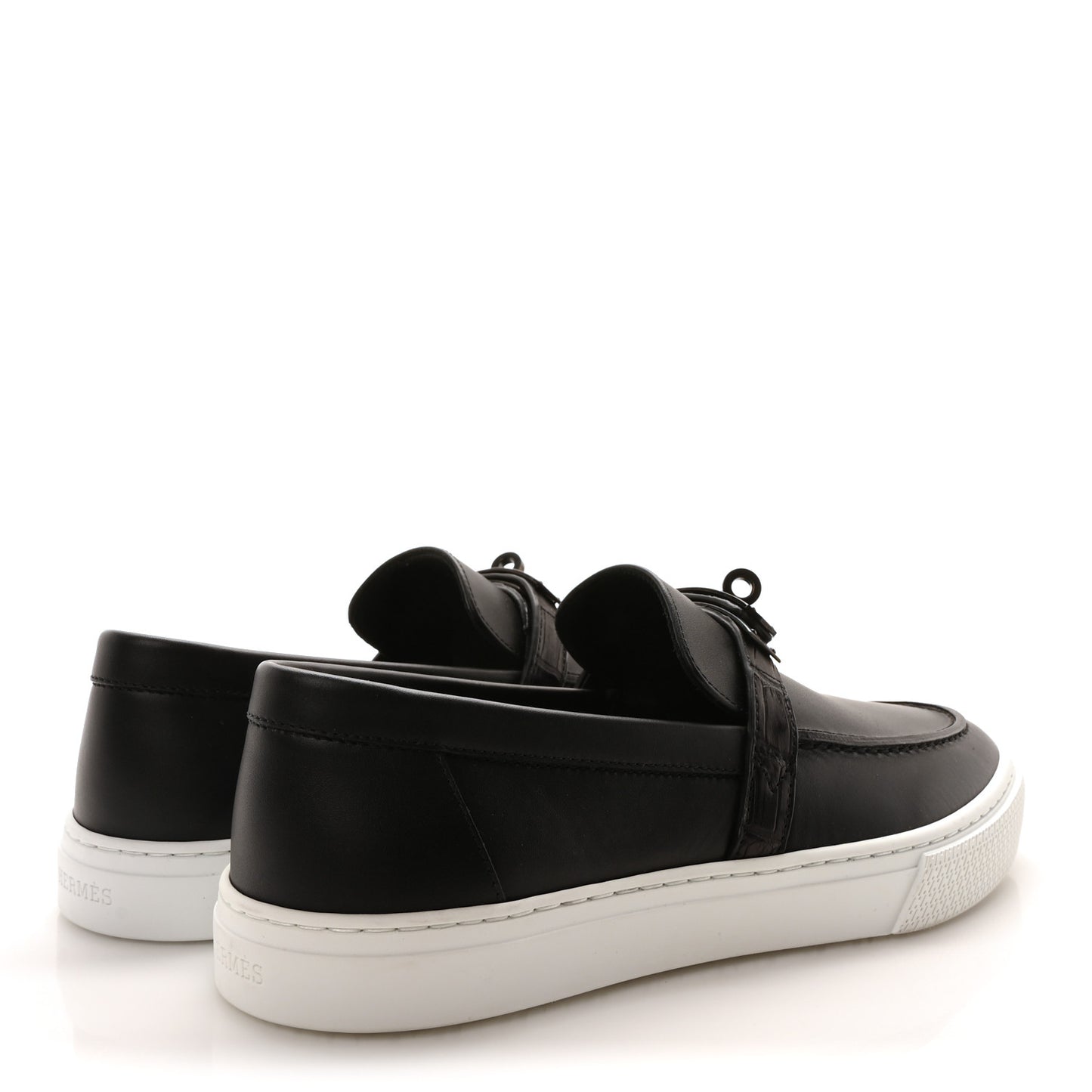 Calfskin Crocodile Game Slip On Sneakers 40 So Black