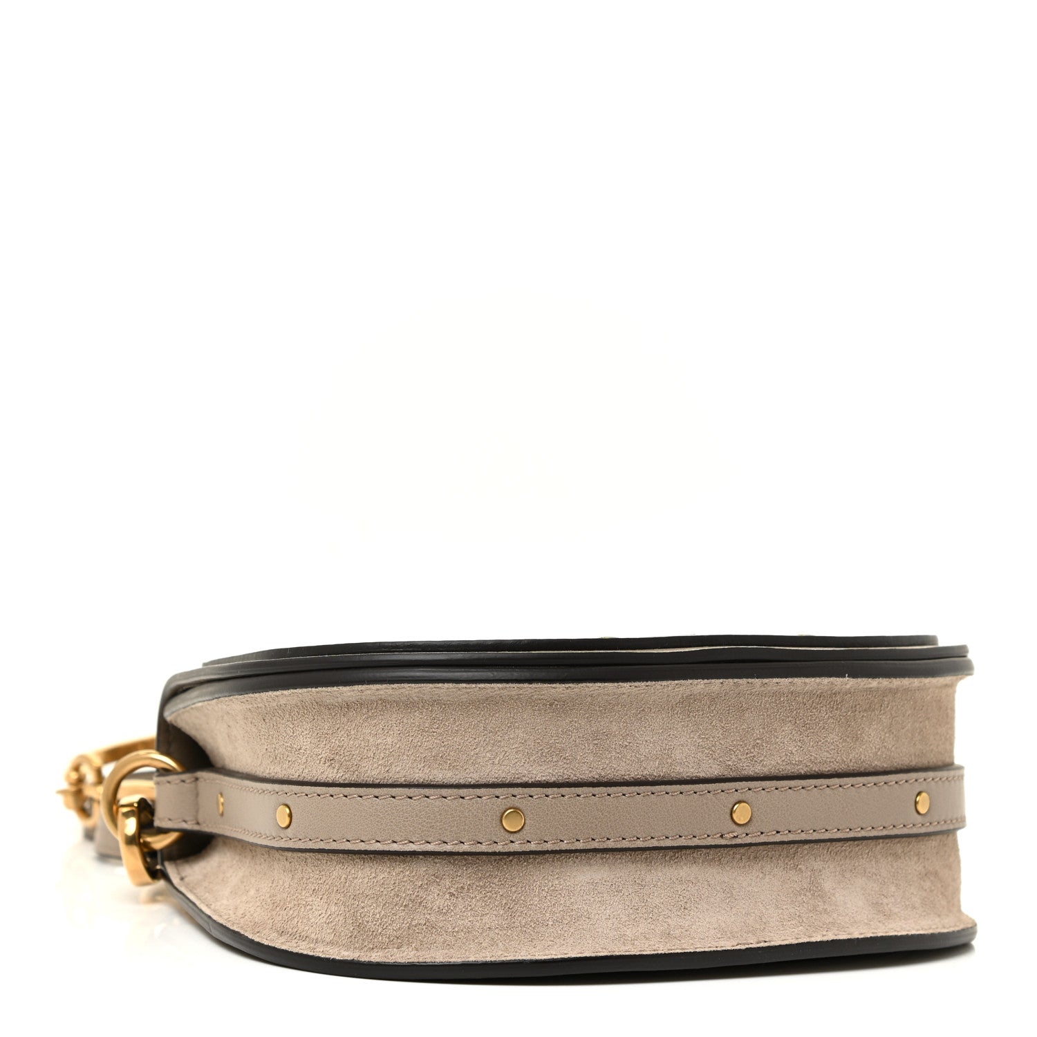 Chloe Calfskin Suede Medium Nile Bracelet Bag Motty Grey 4 of 12