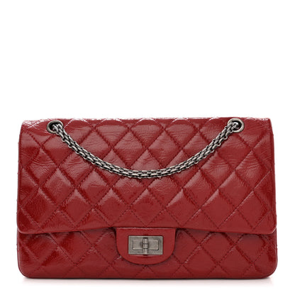Chanel Aged Glazed Calfskin Quilted 2.55 Reissue 227 Flap Red 1 of 14