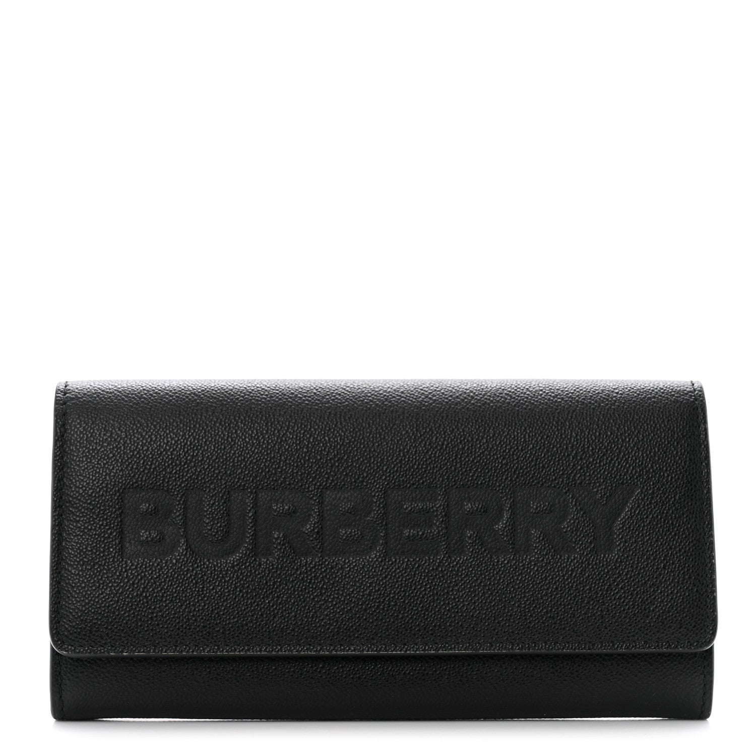 Burberry Grained Calfskin Embossed Porter Continental Wallet Black 1 of 9