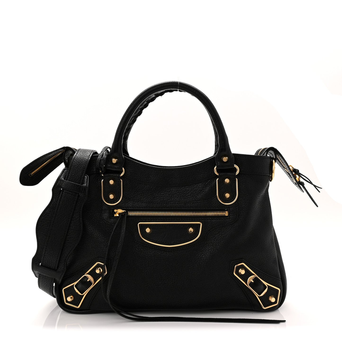 Chevre Gold Metallic Edge Hardware Town Black