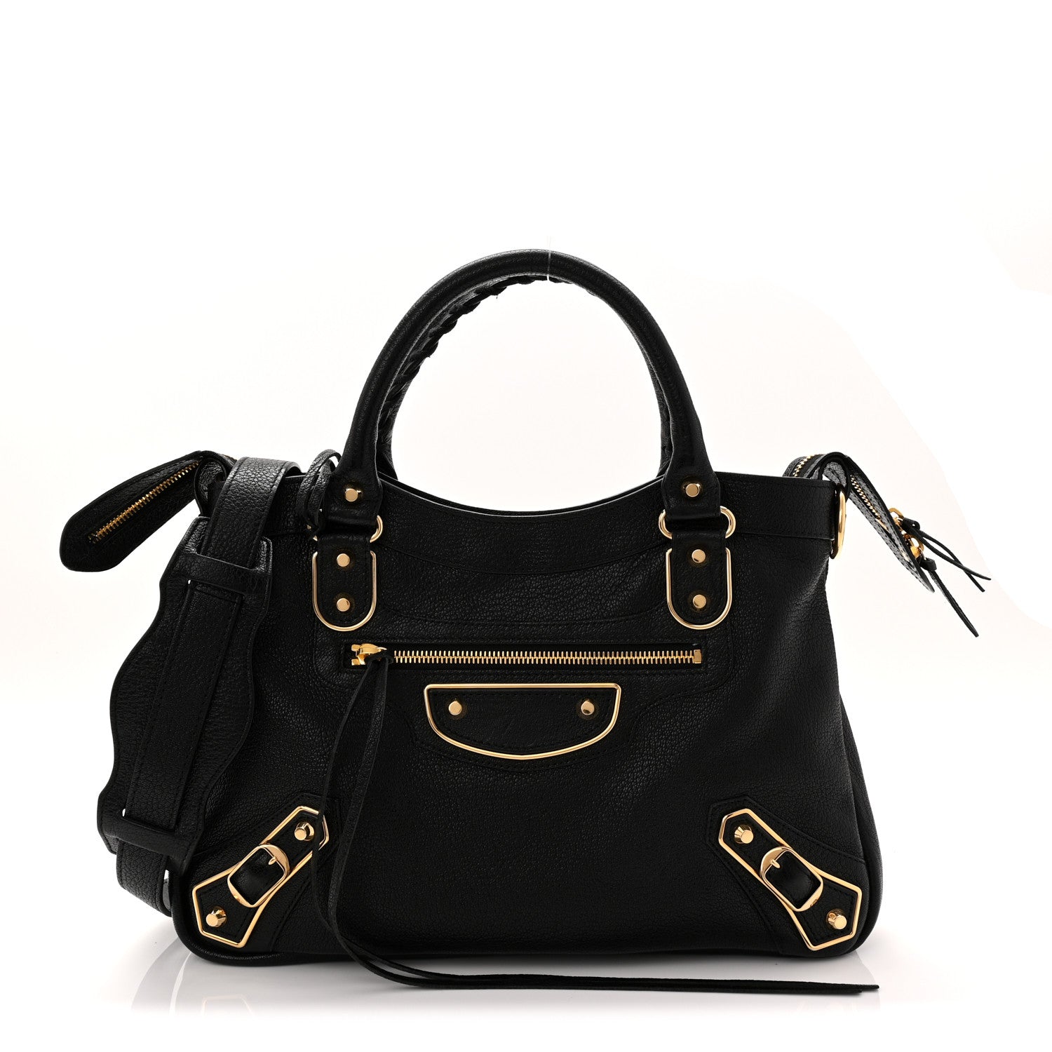 Balenciaga Chevre Gold Metallic Edge Hardware Town Black 1 of 11
