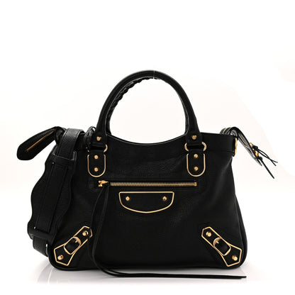 Balenciaga Chevre Gold Metallic Edge Hardware Town Black 1 of 11