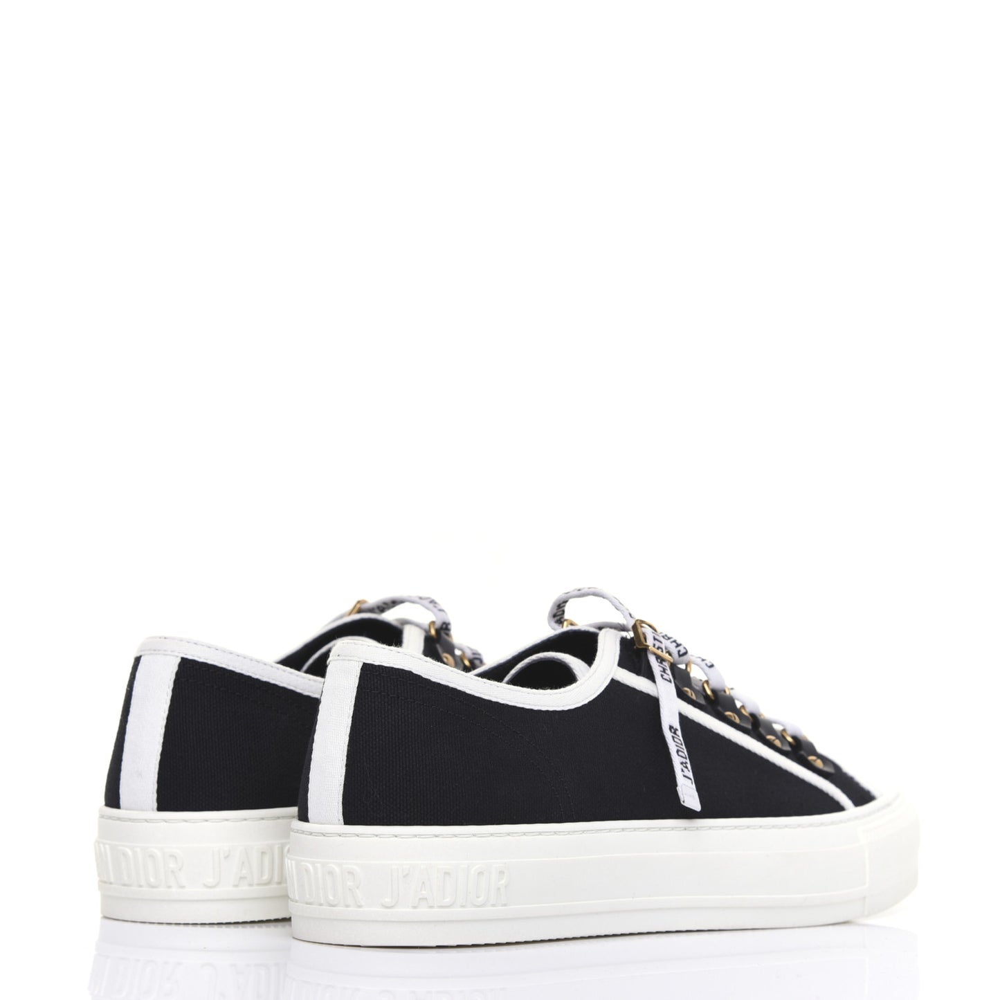 Canvas Walk'N'Dior Low Top Sneakers 38 Black