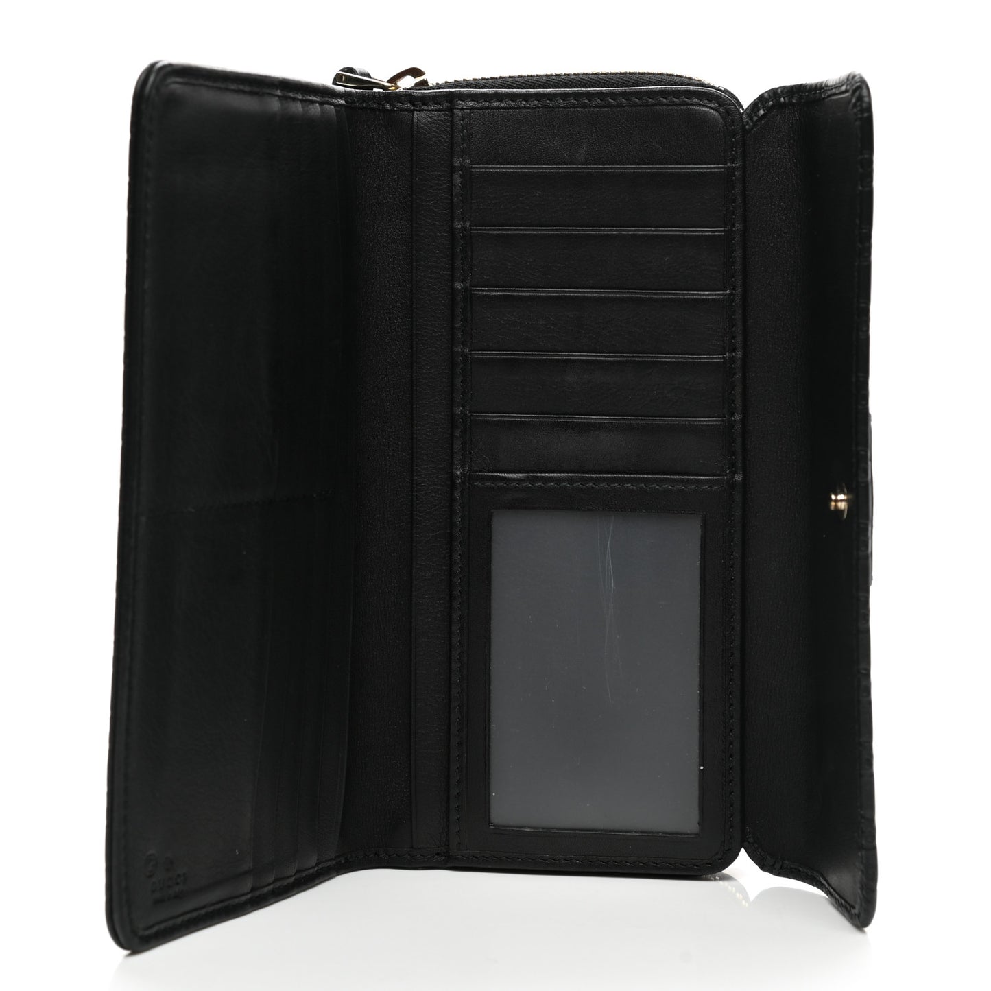 Soft Microguccissima Continental Zip Wallet Black