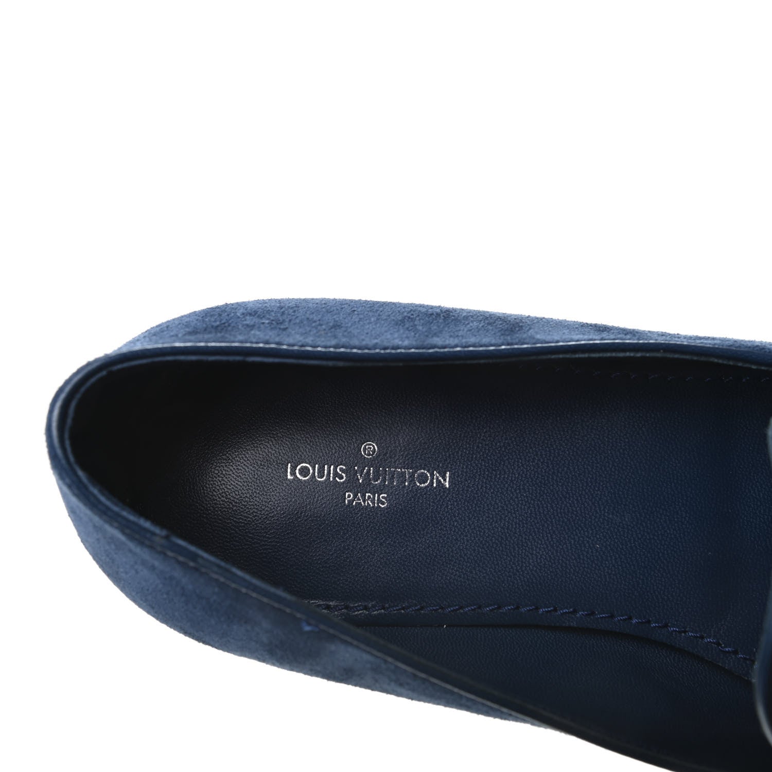 Louis Vuitton Suede Schoolgirl Flat Slippers 38 Blue 7 of 7