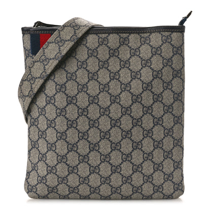 Gucci GG Plus Monogram Signature Web Loop Messenger Blue 1 of 10