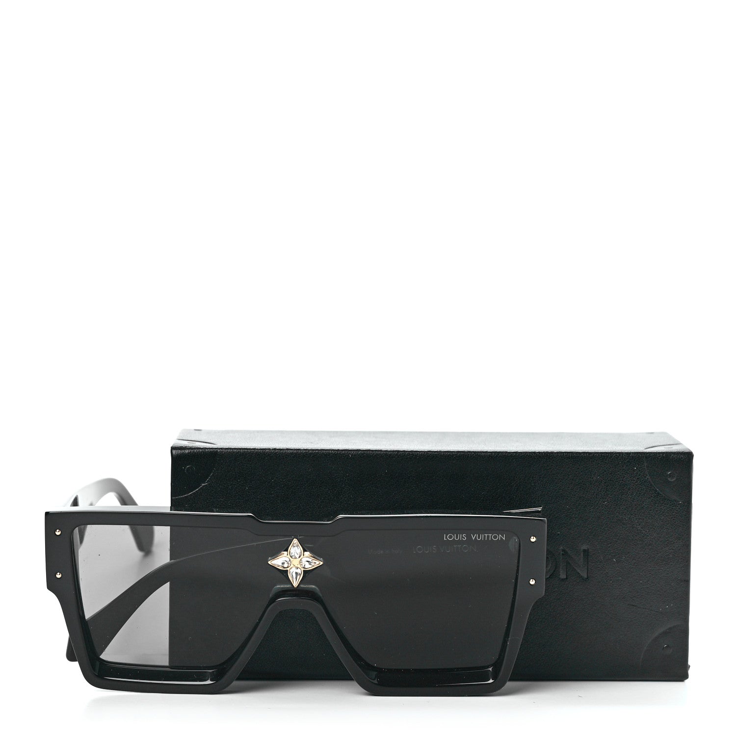Louis Vuitton Acetate Swarovski Crystal Cyclone Sunglasses Z1547E Black 7 of 7
