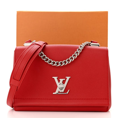 Louis Vuitton Calfskin Lockme II Chain Bag BB Rubis 13 of 13