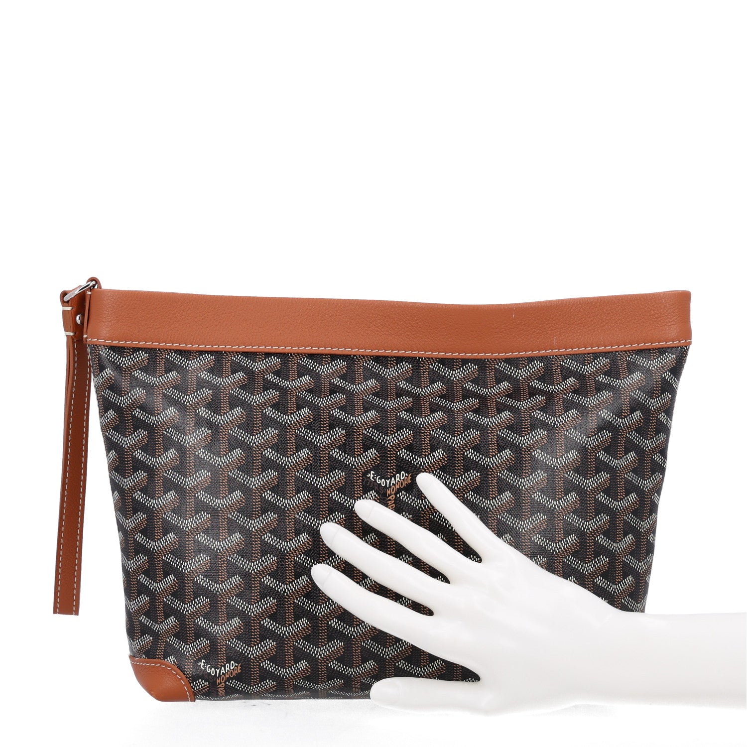 Goyard Goyardine Conti Pouch Black Gold 2 of 9