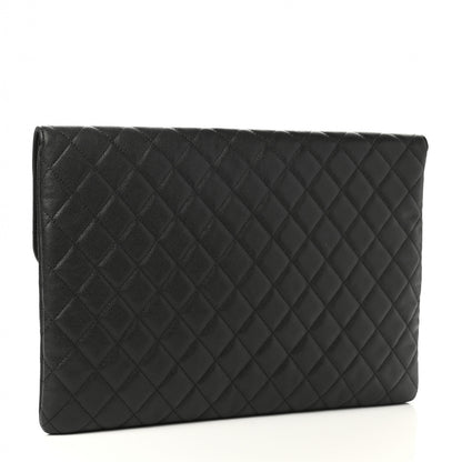 Chanel Caviar Quilted Large Golden Class Pouch Black 3 of 7
