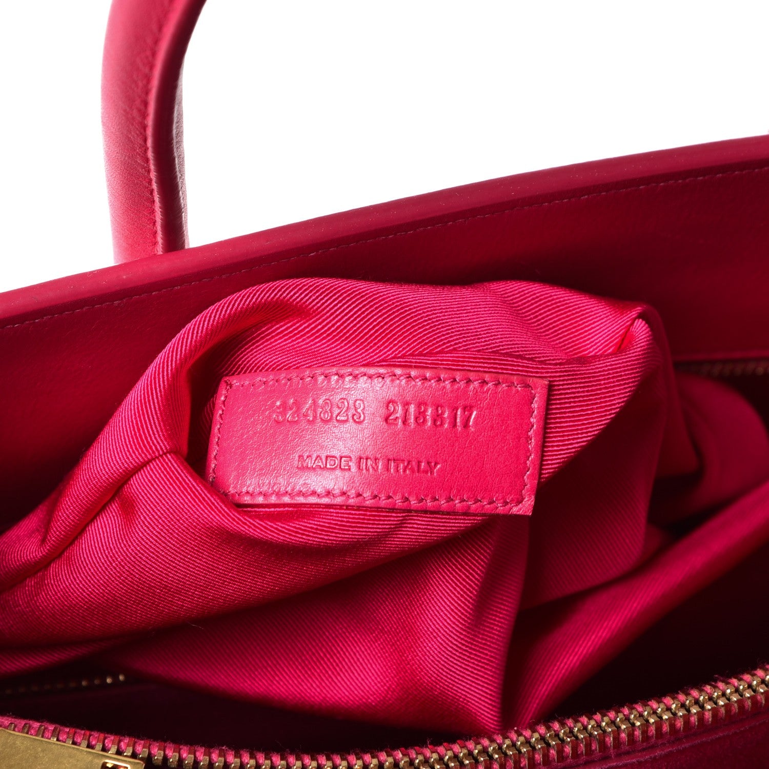 Saint Laurent Calfskin Small Sac De Jour Lipstick Fuchsia 9 of 19