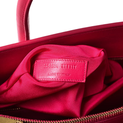 Saint Laurent Calfskin Small Sac De Jour Lipstick Fuchsia 9 of 19