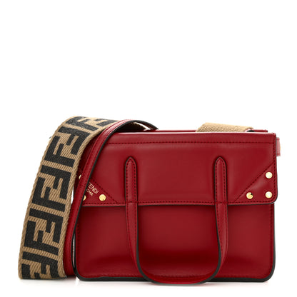 Fendi Vitello Grace Matte Small Flip Tote Fragola 1 of 10