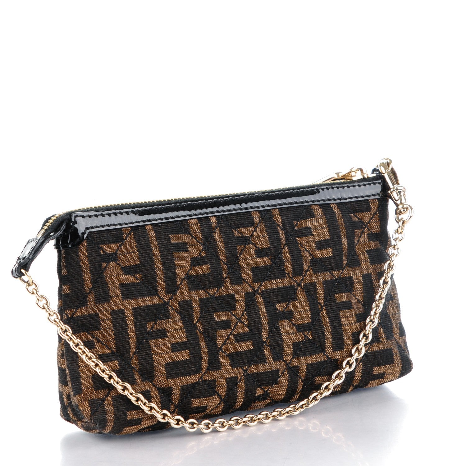 Fendi Zucca Quilted Pochette Tobacco 3 of 8