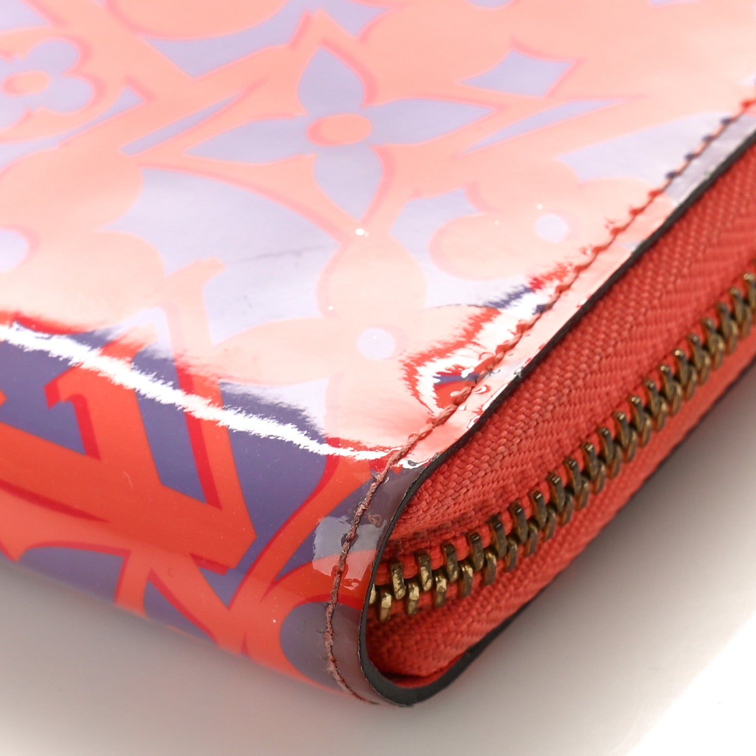 Louis Vuitton Patent Sweet Monogram Zippy Wallet Corail 10 of 12