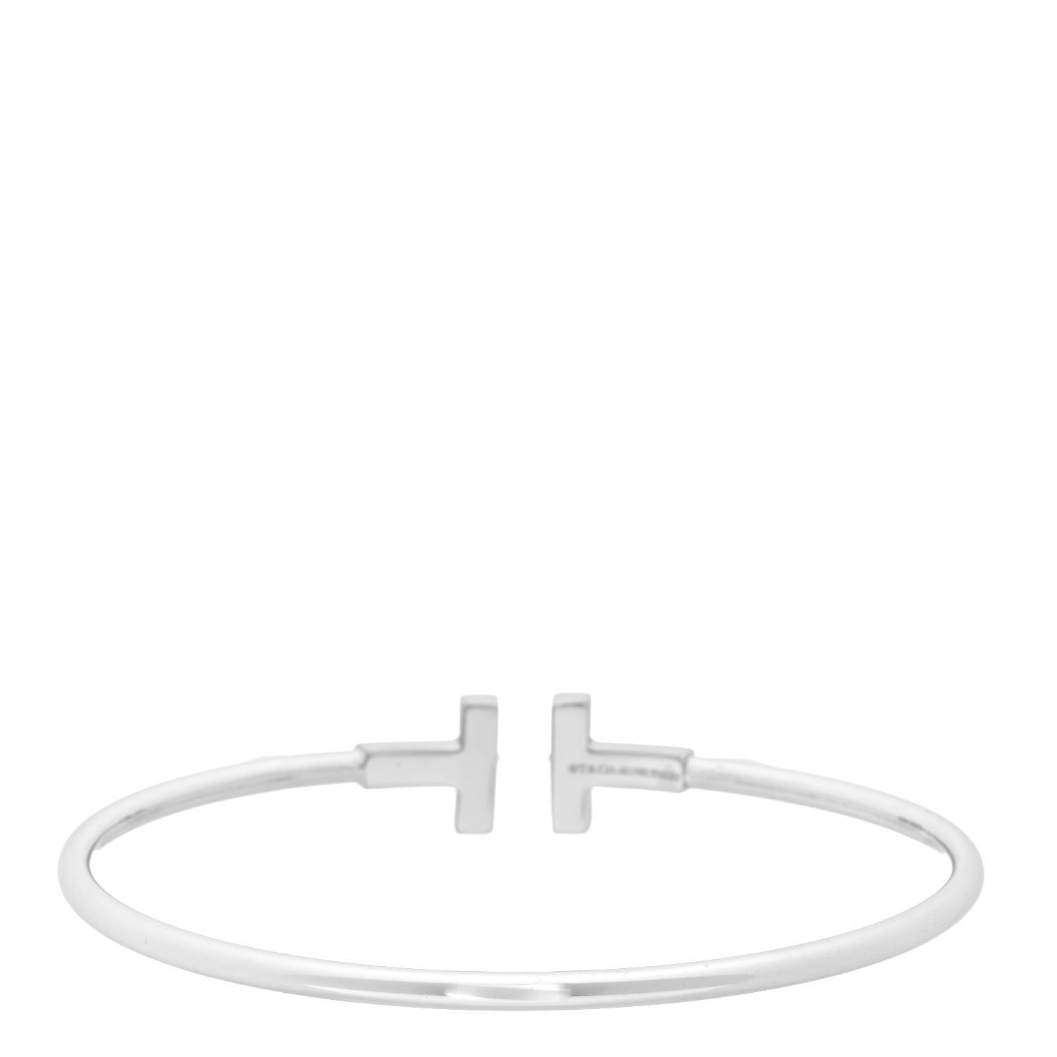 Tiffany 18K White Gold Ruby T Wire Bracelet 2 of 3