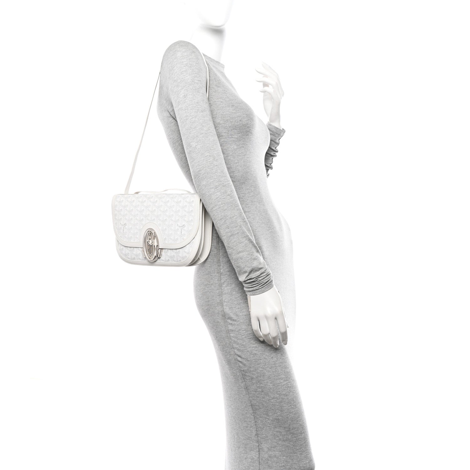 Goyard Goyardine 233 PM Shoulder Bag White 2 of 9