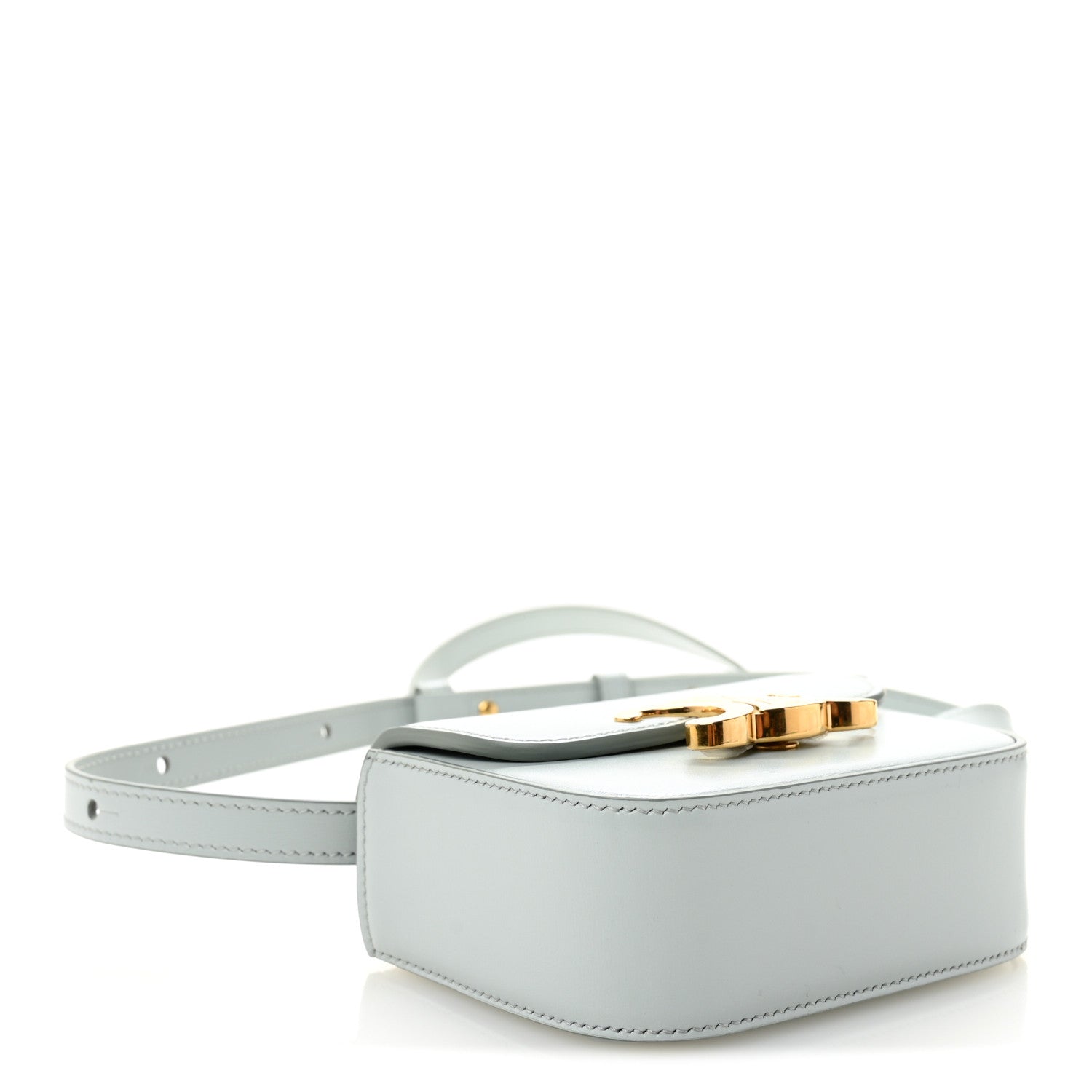 Celine Shiny Calfskin Mini Claude Soft Blue 4 of 10