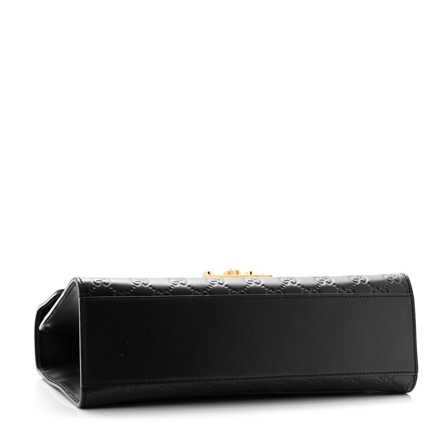 Guccissima Medium Padlock Shoulder Bag Black