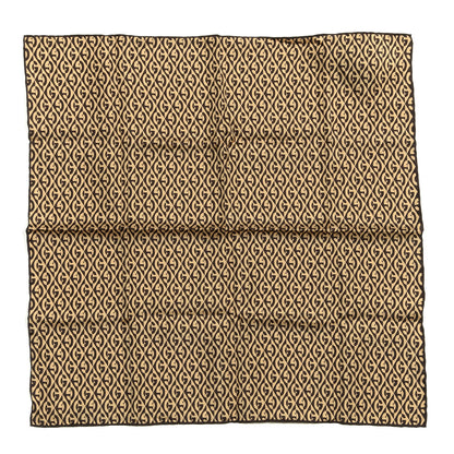 Gucci Silk G Rhombus Scarf Beige Brown 1 of 3