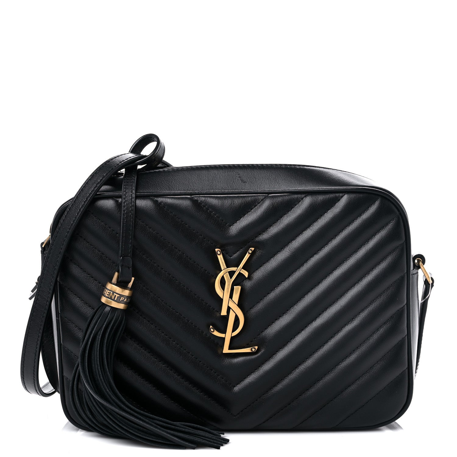 Saint Laurent Calfskin Matelasse Monogram Lou Camera Bag Black 1 of 10