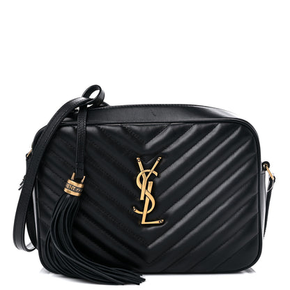Saint Laurent Calfskin Matelasse Monogram Lou Camera Bag Black 1 of 10