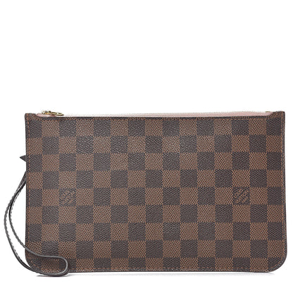 Louis Vuitton Damier Ebene Neverfull MM GM Pochette Rose Ballerine 1 of 17
