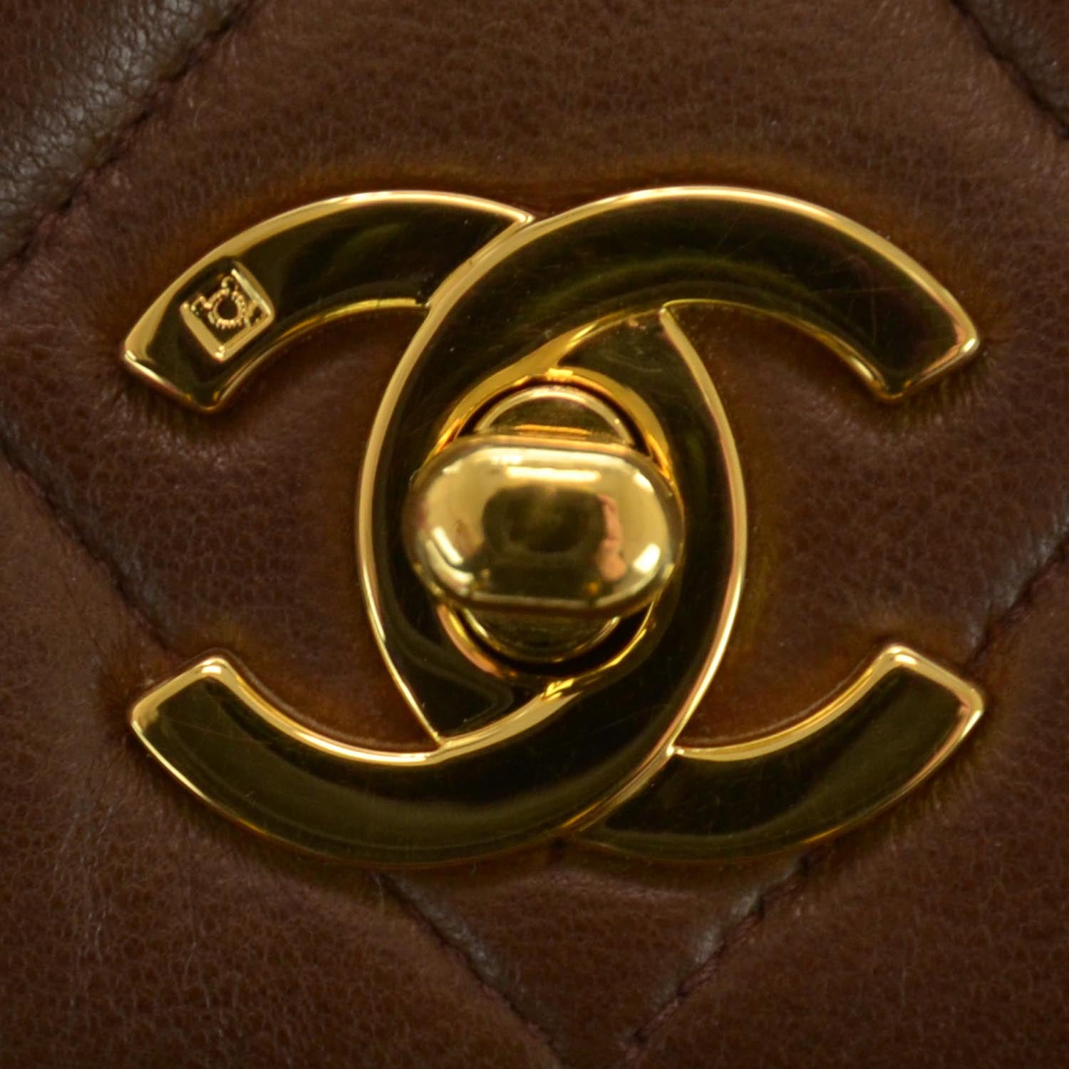 Chanel Lambskin Quilted Flap Shoulder Bag Brown 8 of 8
