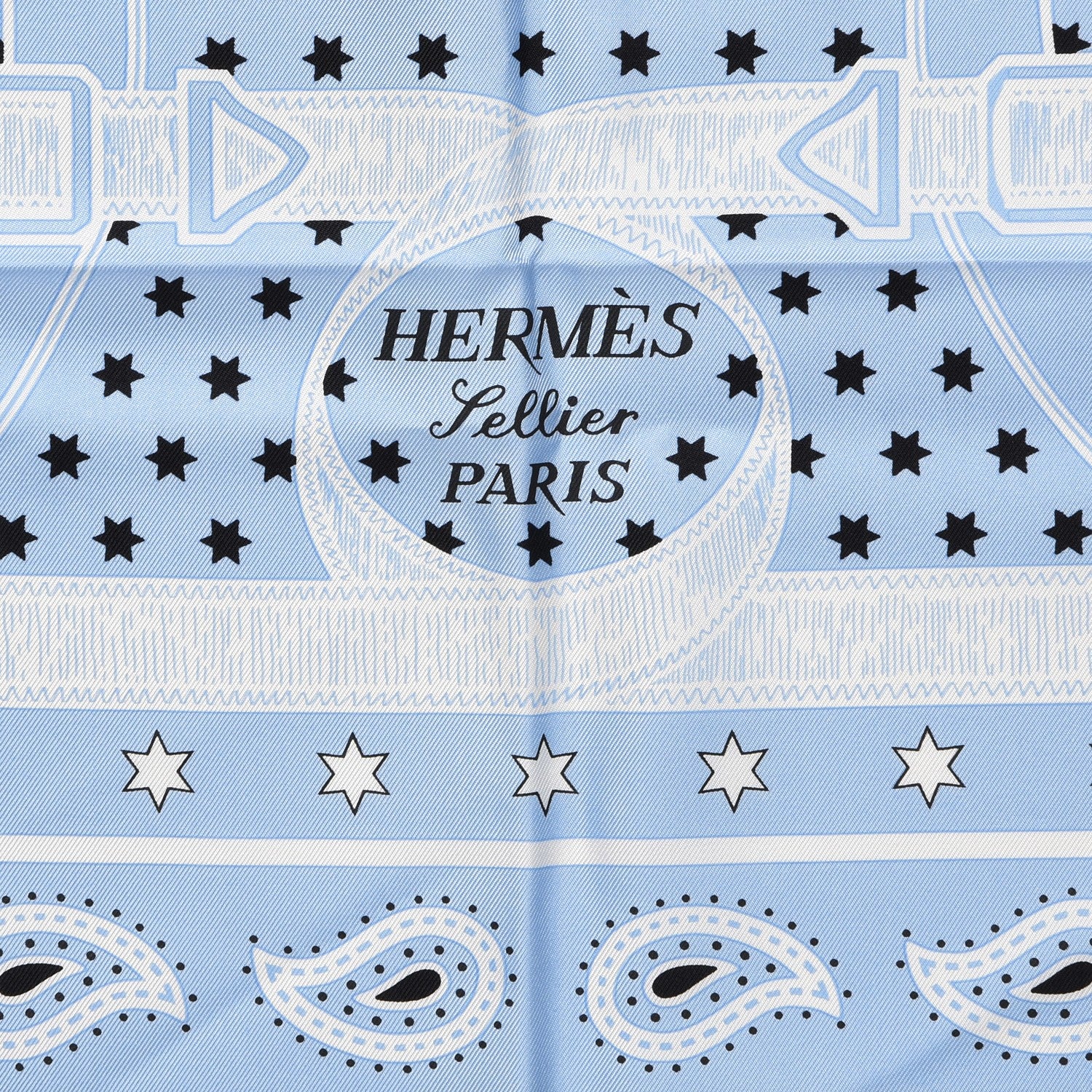 Hermes Silk Eperon D'Or Bandana Sellier Shawl 140 3 of 5