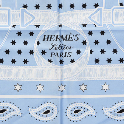 Hermes Silk Eperon D'Or Bandana Sellier Shawl 140 3 of 5