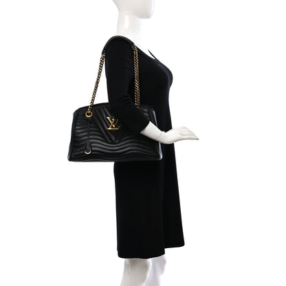 Louis Vuitton Calfskin New Wave Chain Tote Black 2 of 13