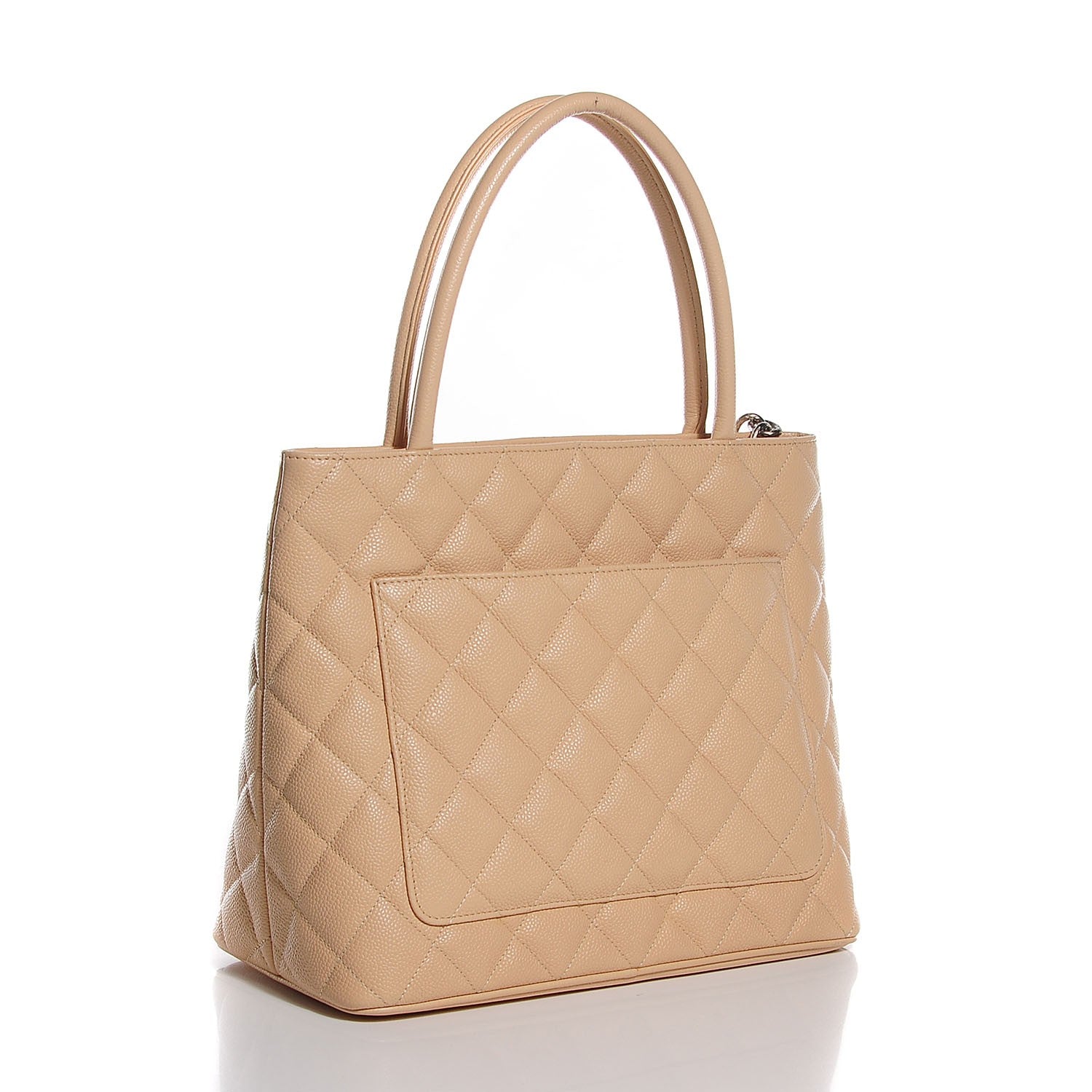 Chanel Caviar Quilted Medallion Tote Light Beige 3 of 8