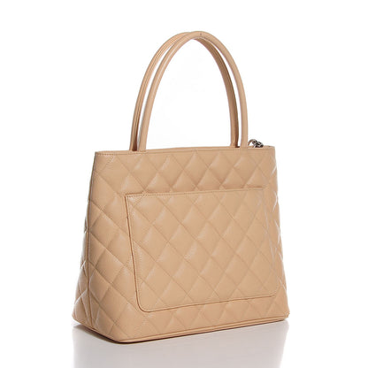 Chanel Caviar Quilted Medallion Tote Light Beige 3 of 8