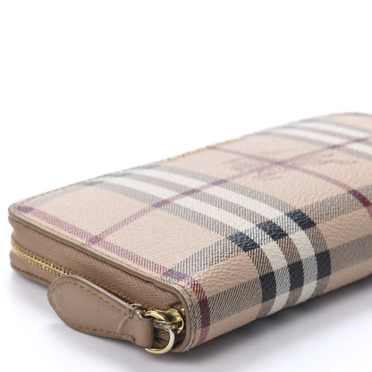 Burberry Haymarket Check Large Ziggy Zip Around Wallet Dusty Pink 6 of 10
