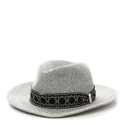 Christian Dior Paper Woven Hat 57 Grey 1 of 8