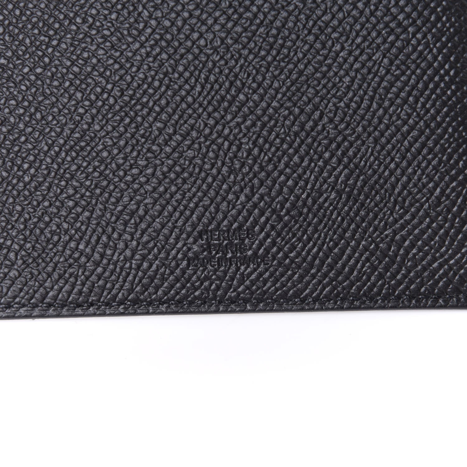 Hermes Epsom Tarmac Dot PM Passport Holder Black Gold 6 of 9