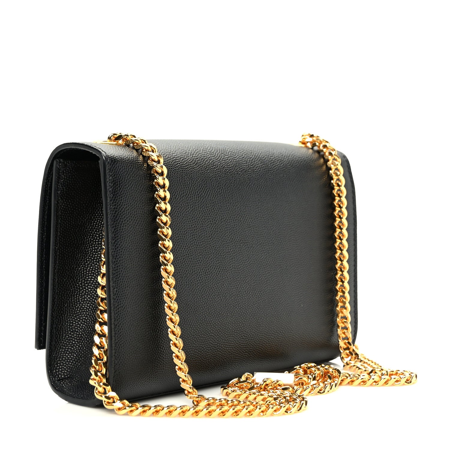 Saint Laurent Grain De Poudre Small Classic Monogram Kate Tassel Satchel Black 3 of 9