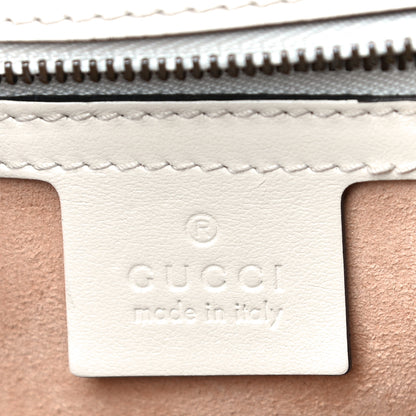Gucci Calfskin Matelasse Small GG Marmont Top Handle Shoulder Bag White 5 of 19