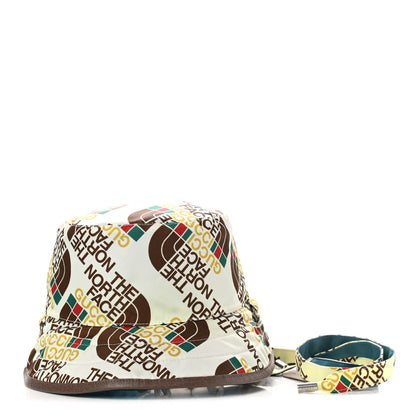 Gucci X THE NORTH FACE Nylon Reversible Self-Tie Bucket Hat L Beige Sky Blue 10 of 10
