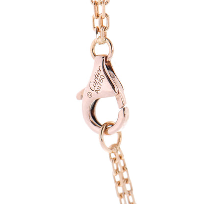 Cartier 18K Pink Gold 2 Diamond LOVE Necklace 4 of 9