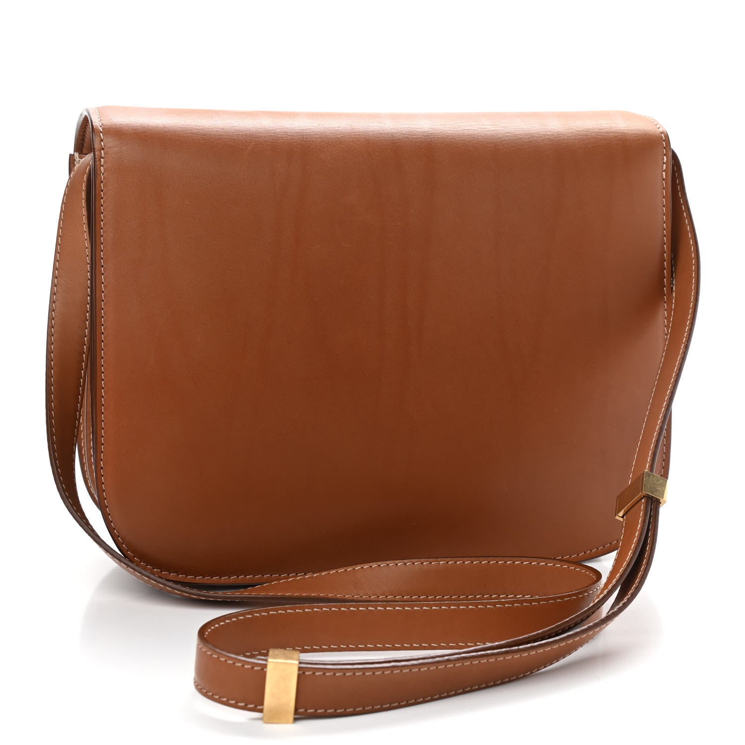 Celine Smooth Calfskin Medium Classic Box Flap Bag Camel 2 of 11