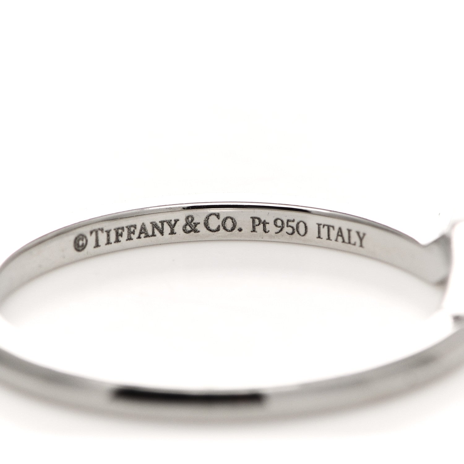 Tiffany Platinum V Band Ring 52 6 4 of 4