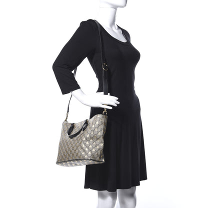 Gucci Soft GG Supreme Monogram Bees Small Crossbody Tote Beige Oro Black 2 of 13