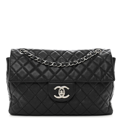 Chanel Washed Caviar Quilted Maxi Single Flap Black 1 of 11