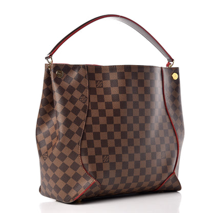 Louis Vuitton Damier Ebene Caissa Hobo Cherry 3 of 11