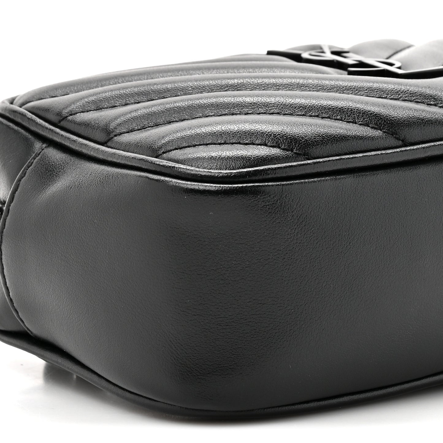 Calfskin Matelasse Monogram Lou Belt Bag Black
