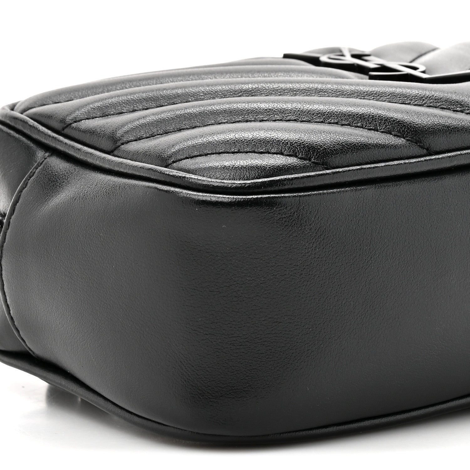 Saint Laurent Calfskin Matelasse Monogram Lou Belt Bag Black 8 of 11
