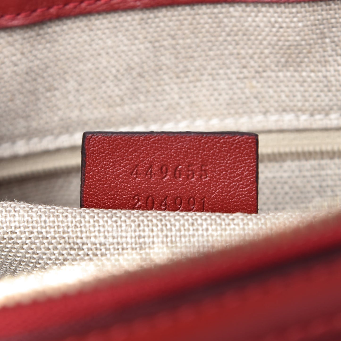 Soft Microguccissima Medium Zippered Satchel Rosso