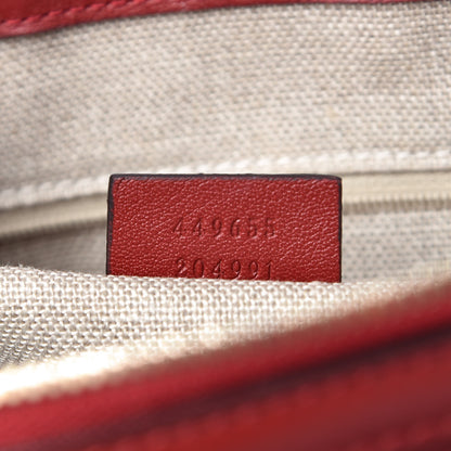 Gucci Soft Microguccissima Medium Zippered Satchel Rosso 8 of 12